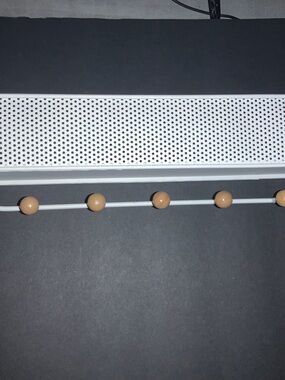 Entryway Organizer  - White and Natural Wood